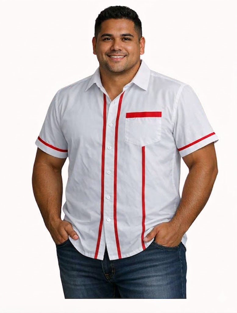 Camisa manga corta con sesgos